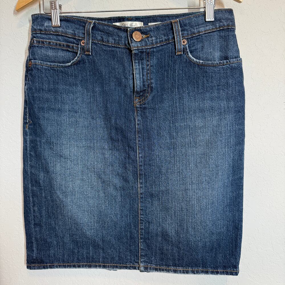 Women's Vintage Old Navy Denim Blue Jean‎ Straight Skirt Size 6